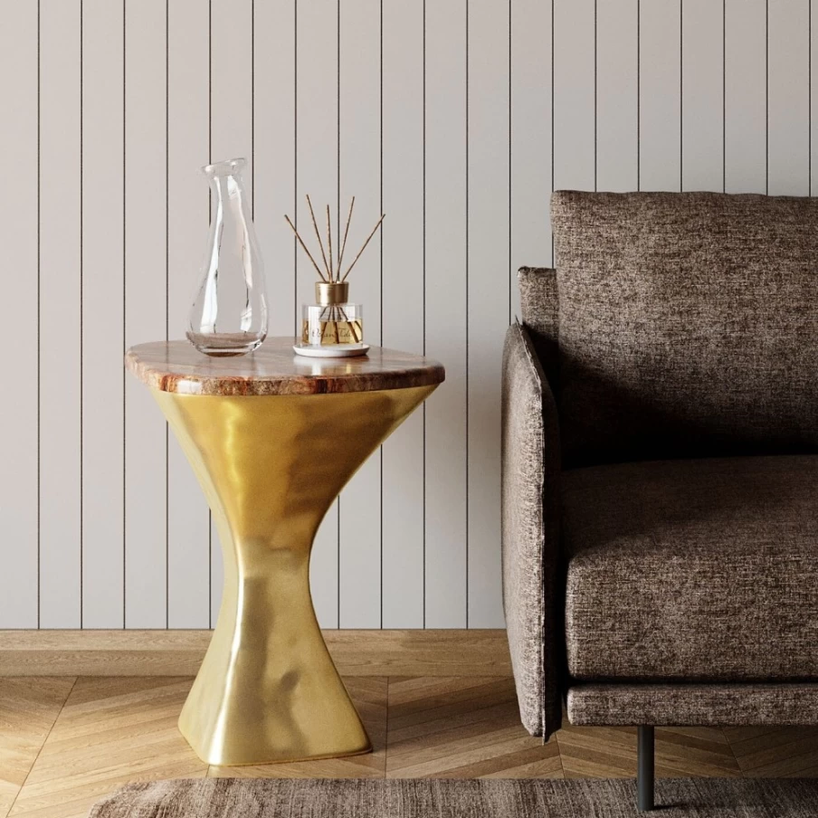 KARE Design Alerio Modern Side Table - 45cm x 55cm Small End Table for Living Room