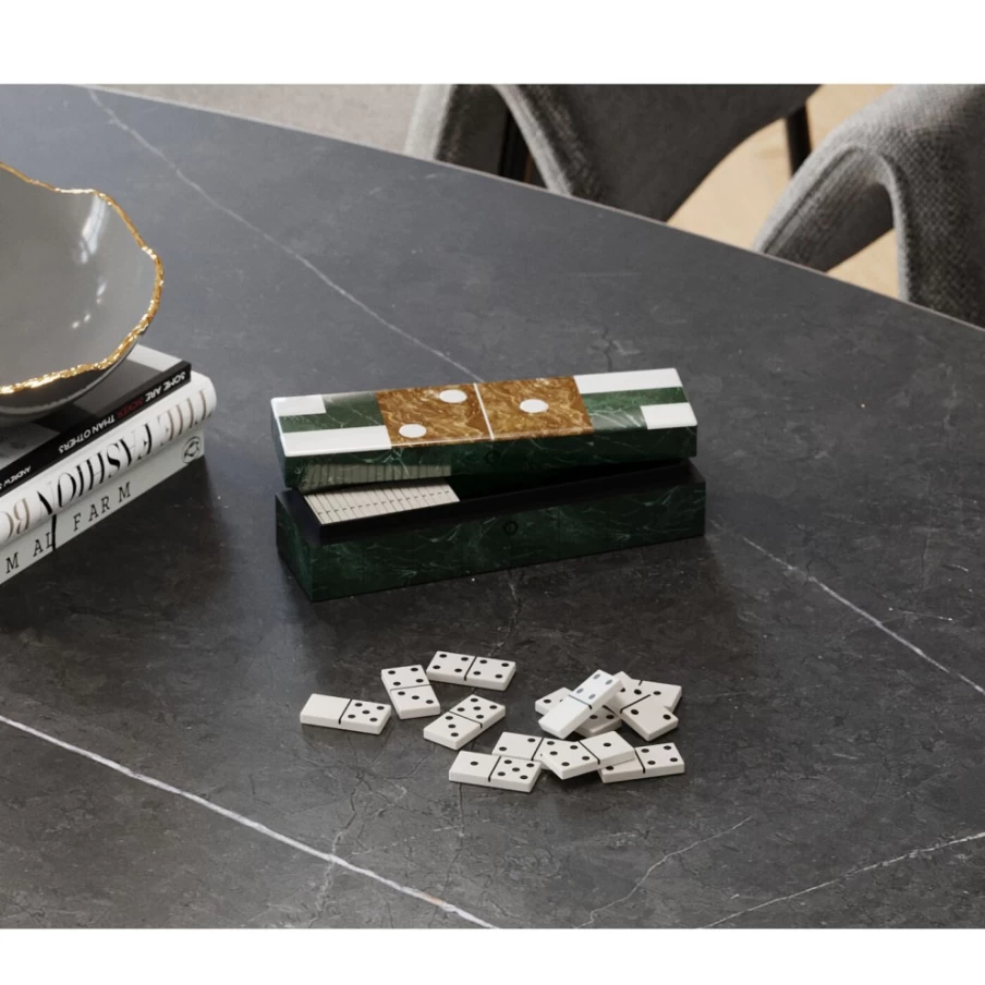 KARE Design Modern Domino Green Decorative Object - 21x5cm Home Decor
