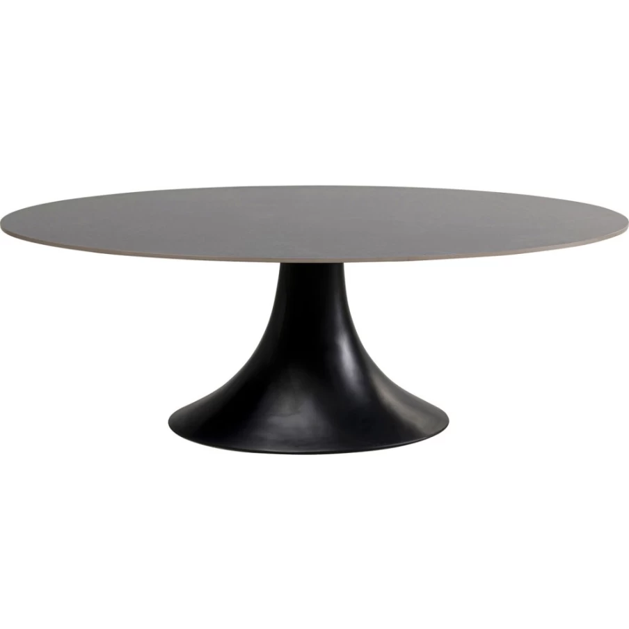 KARE Design Modern Black Dining Table Grande Possibilita 220X120cm Large Rectangle Wooden Table for Kitchen and Living Room