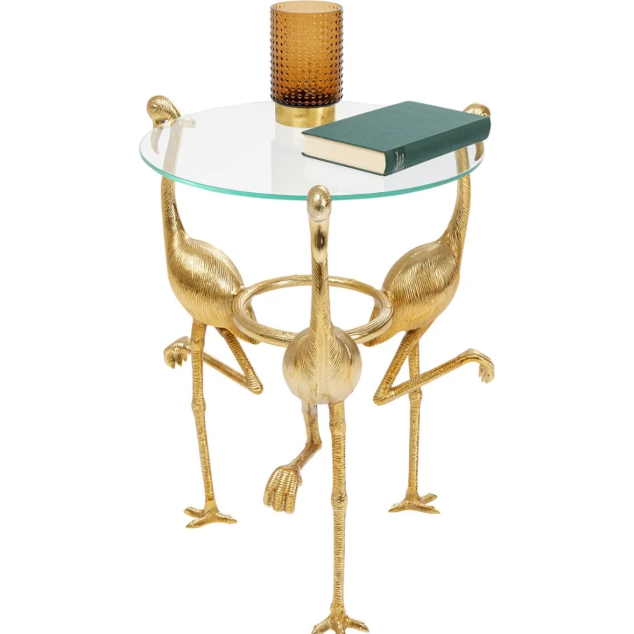 KARE Design Flamingo Side Table - Modern Pink Accent Table for Living Room or Bedroom