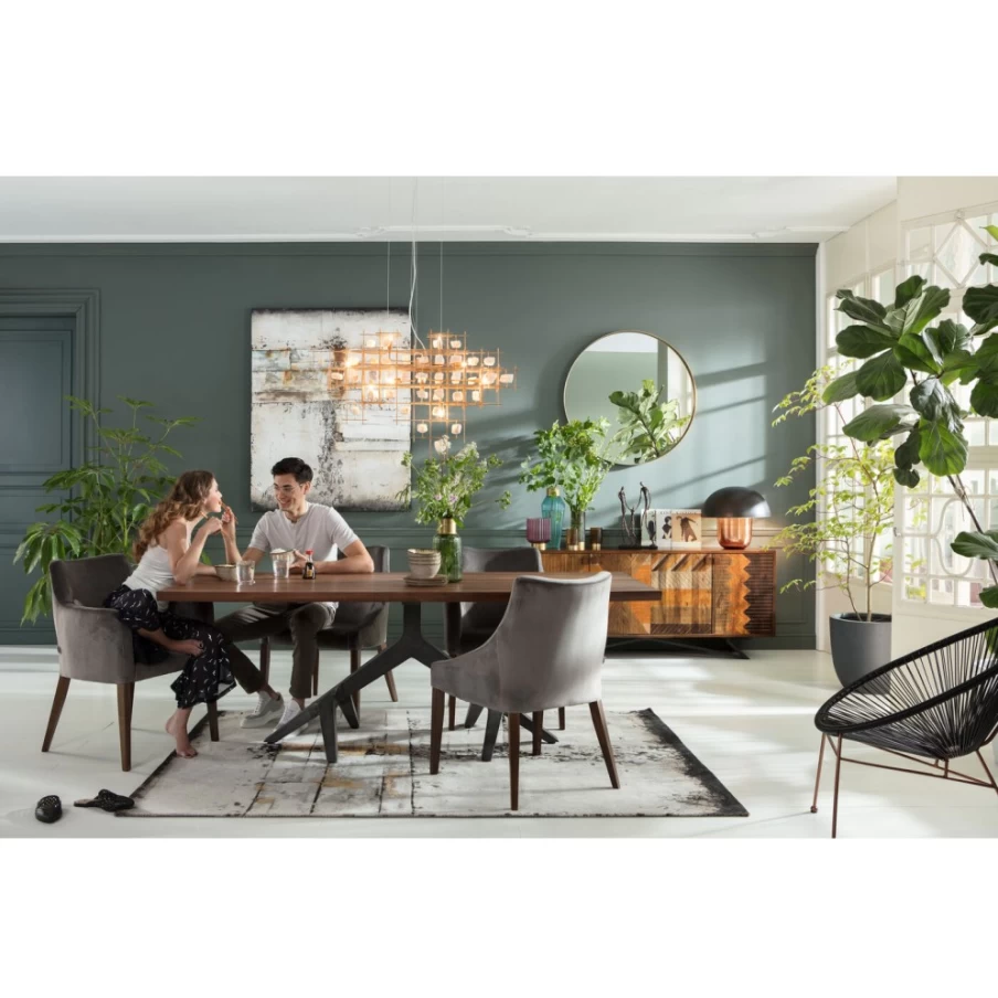 KARE Design Modern Dark Wood Dining Table Roots 220 x 100 cm