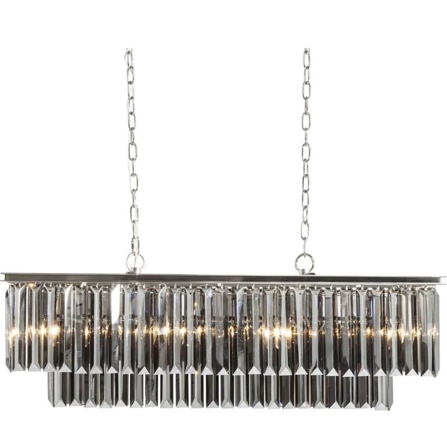 KARE Design Modern Rectangular Smoky Glass Pendant Lamp for Lounge Lighting