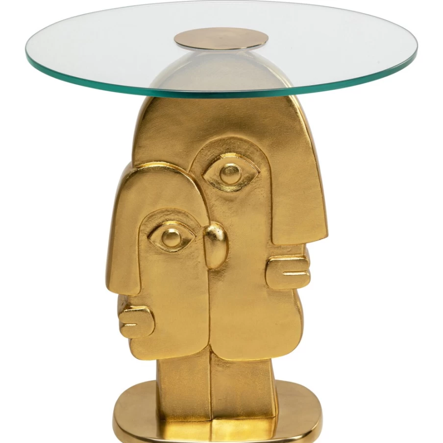KARE Design Modern Side Table with Dual Faces - 55cm Versatile Accent Table for Living Room