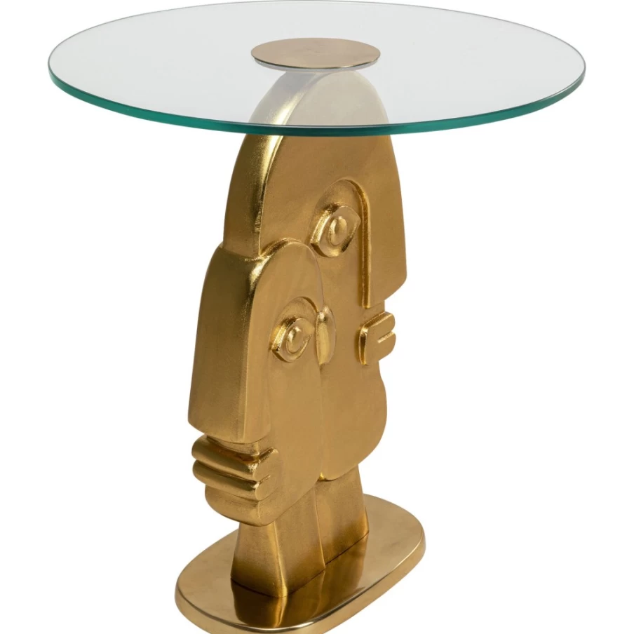 KARE Design Modern Side Table with Dual Faces - 55cm Versatile Accent Table for Living Room