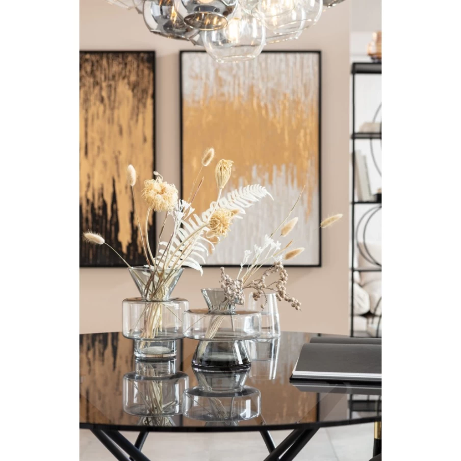 KARE Design Modern Crystal Glass Vase 20cm - Elegant Home Decor Centerpiece