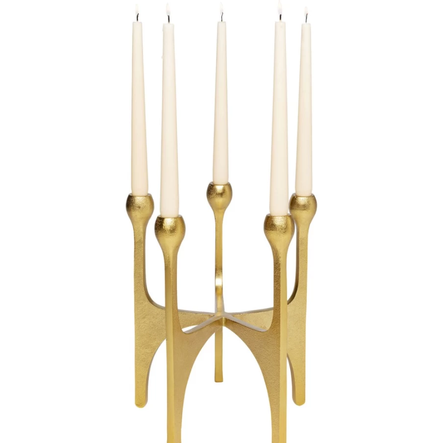 KARE Design Stackable Gold Candle Holder - 31cm Modern Home Decor