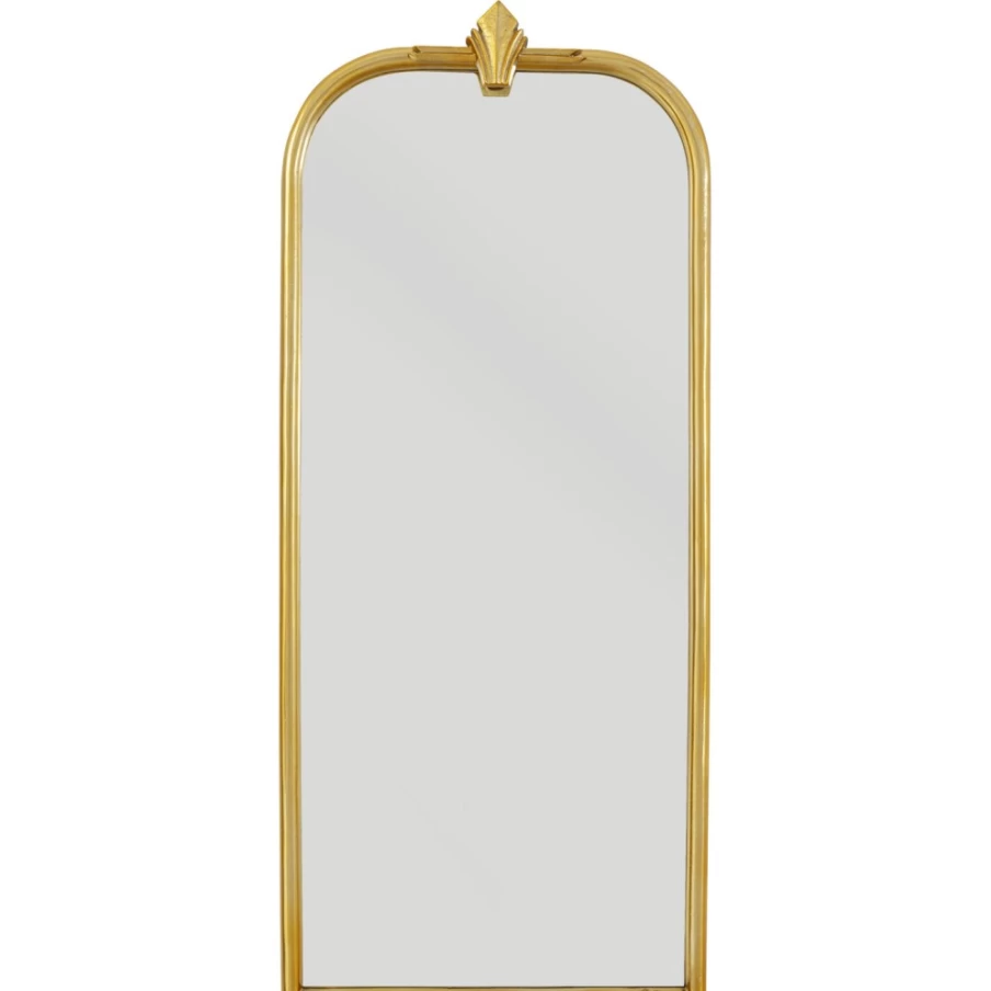 KARE Design Modern Gold Floor Mirror - 51x113cm Tall Standing Wall Mirror with Window Panel Design