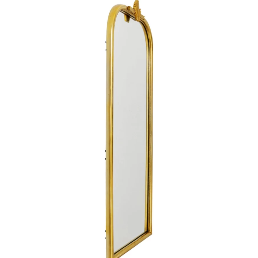 KARE Design Modern Gold Floor Mirror - 51x113cm Tall Standing Wall Mirror with Window Panel Design