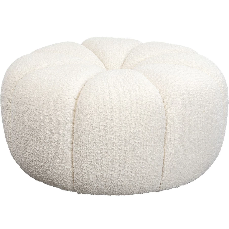 KARE Design Peppo White Lounge Stool - 76cm Modern Bar Stool for Home Decor