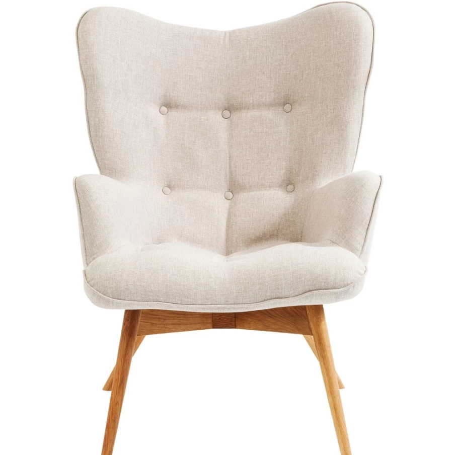 "KARE Design Vicky Ecru Modern Armchair – Stylish Upholstered Lounge Chair for Living Room"