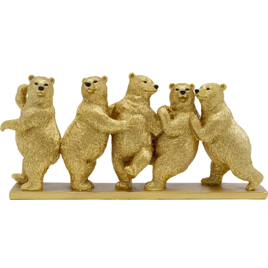 KARE Design Tipsy Dancing Bears Decorative Figurine 14cm Home Bar Decor