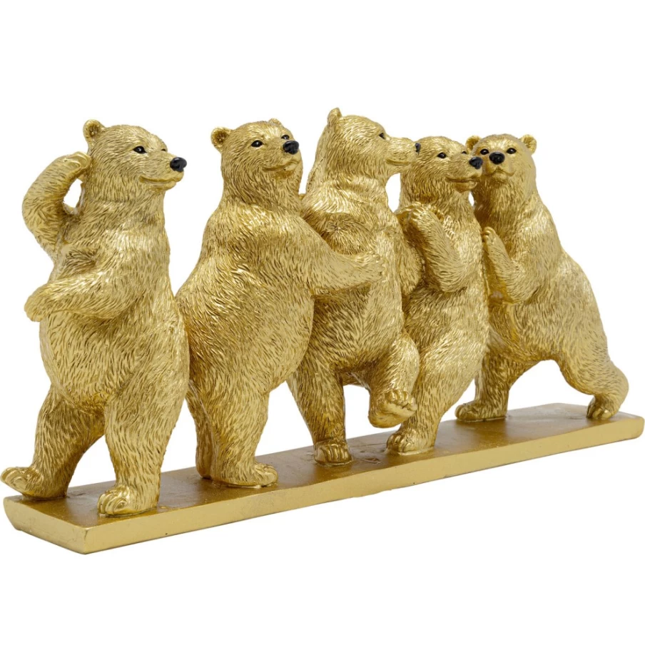 KARE Design Tipsy Dancing Bears Decorative Figurine 14cm Home Bar Decor