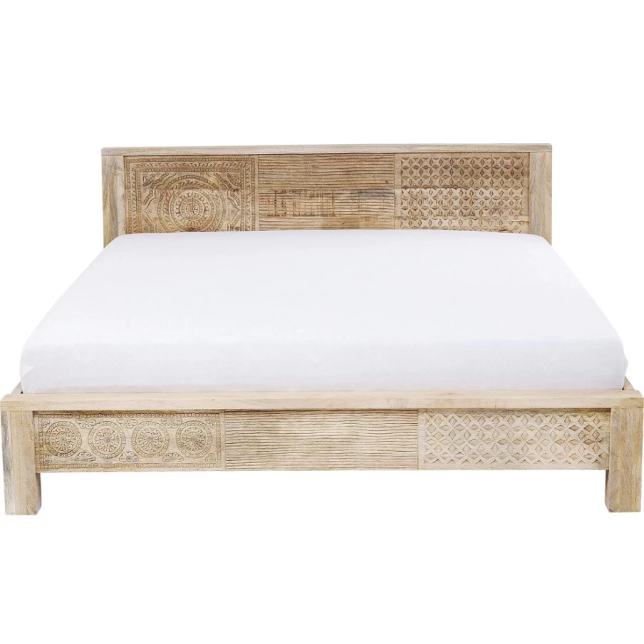 KARE Design Puro 160x200cm Solid Wood Bed Frame - Modern Scandinavian Style Queen Size Bedroom Furniture