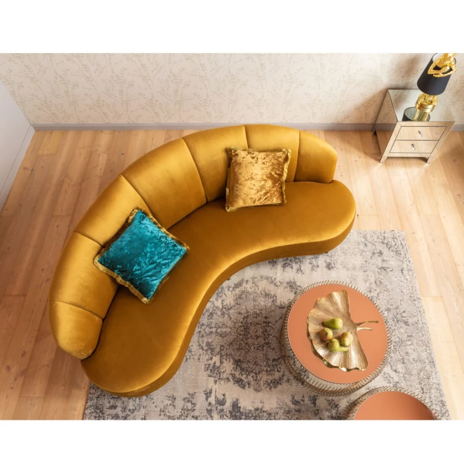 KARE Design Modern Yellow Cushion Cannes 45x45 cm Decorative Throw Pillow