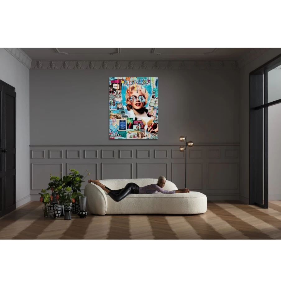"KARE Design Vintage 60s Holiday Scene Glass Picture Wall Art 120x150cm"