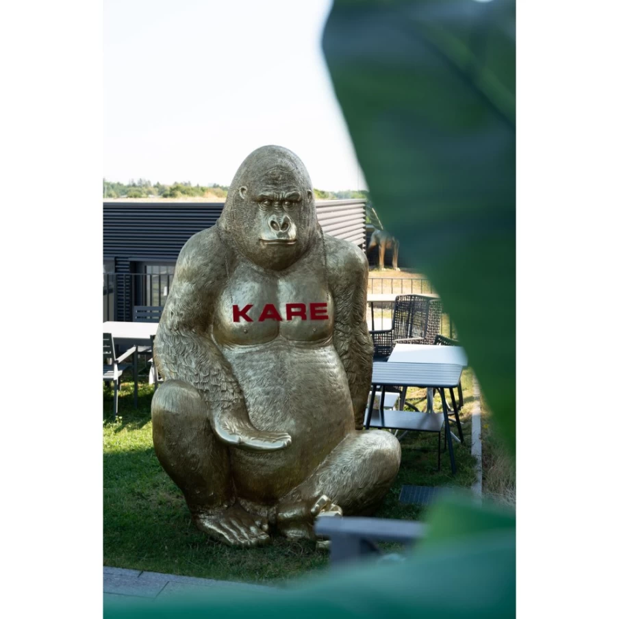 KARE Design Modern Gold XXL Gorilla Statue - Premium Home Deco Figurine
