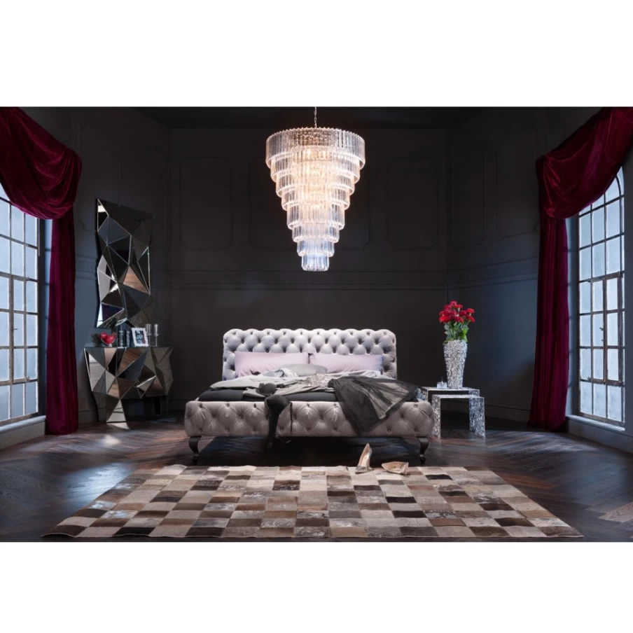KARE Design Velvet Silver Grey Bedspread 200x200 cm - Luxurious Bed Desire Collection