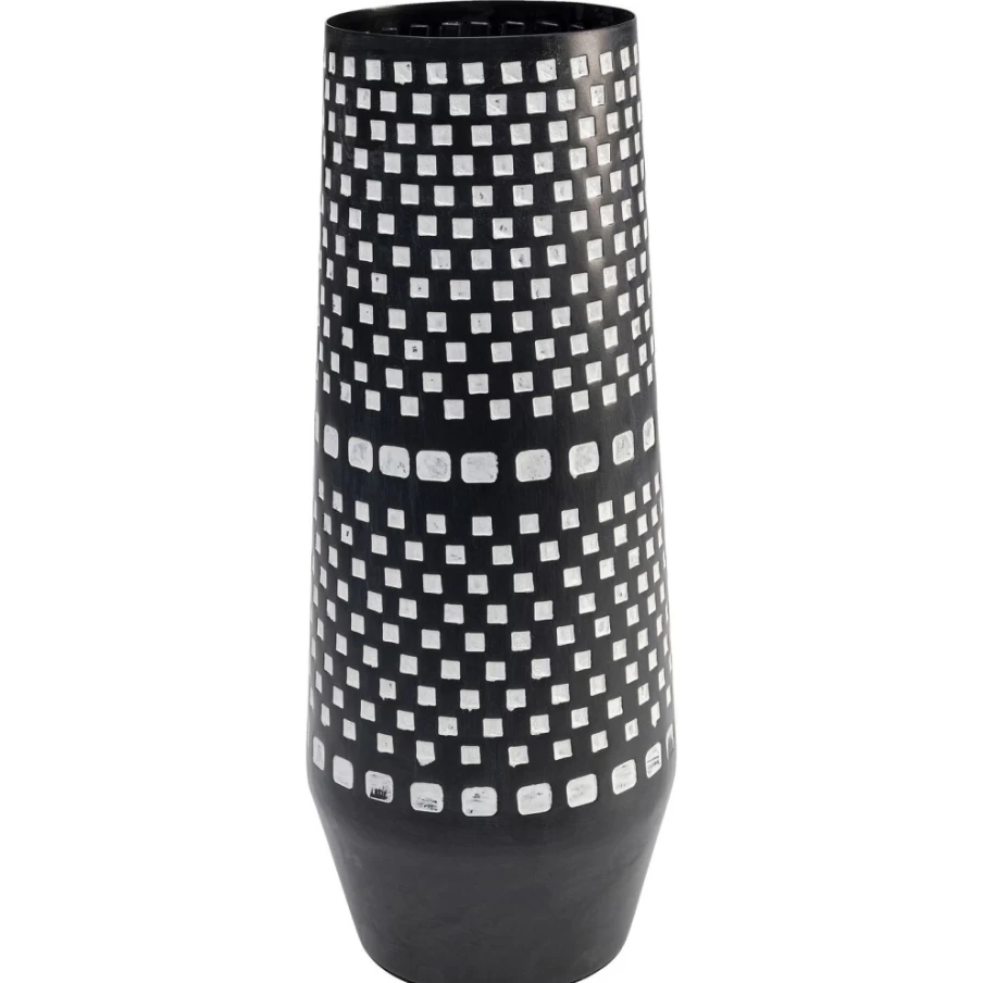 "KARE Design Modern Square Vase 40cm - Decorative Home Decor Ceramic Flower Holder"
