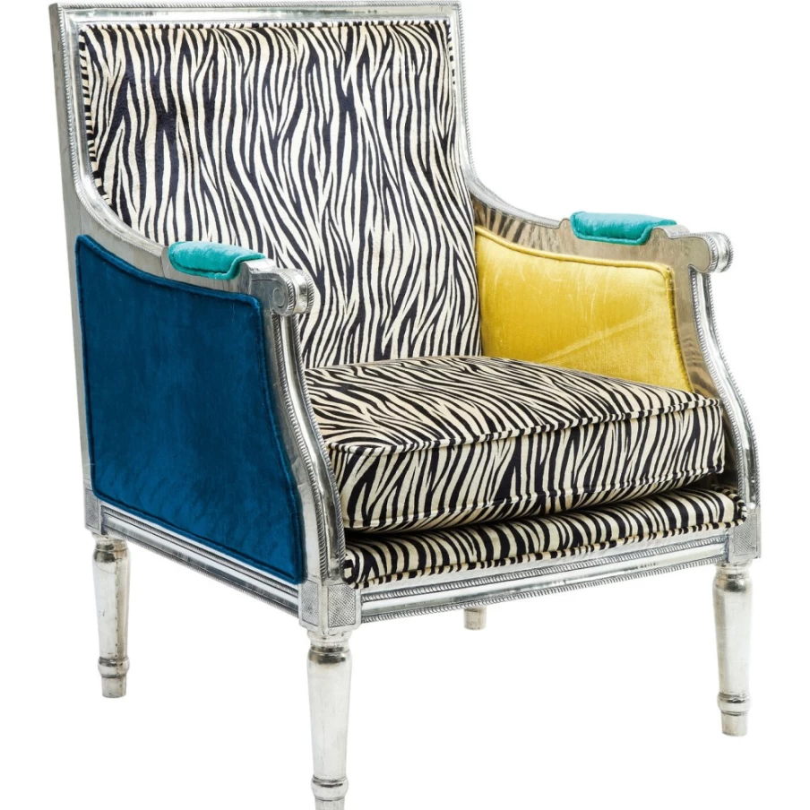 "KARE Design Regency Zebra Print Armchair – Modern Luxury Accent Chair"