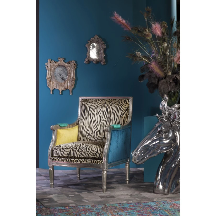 "KARE Design Regency Zebra Print Armchair – Modern Luxury Accent Chair"