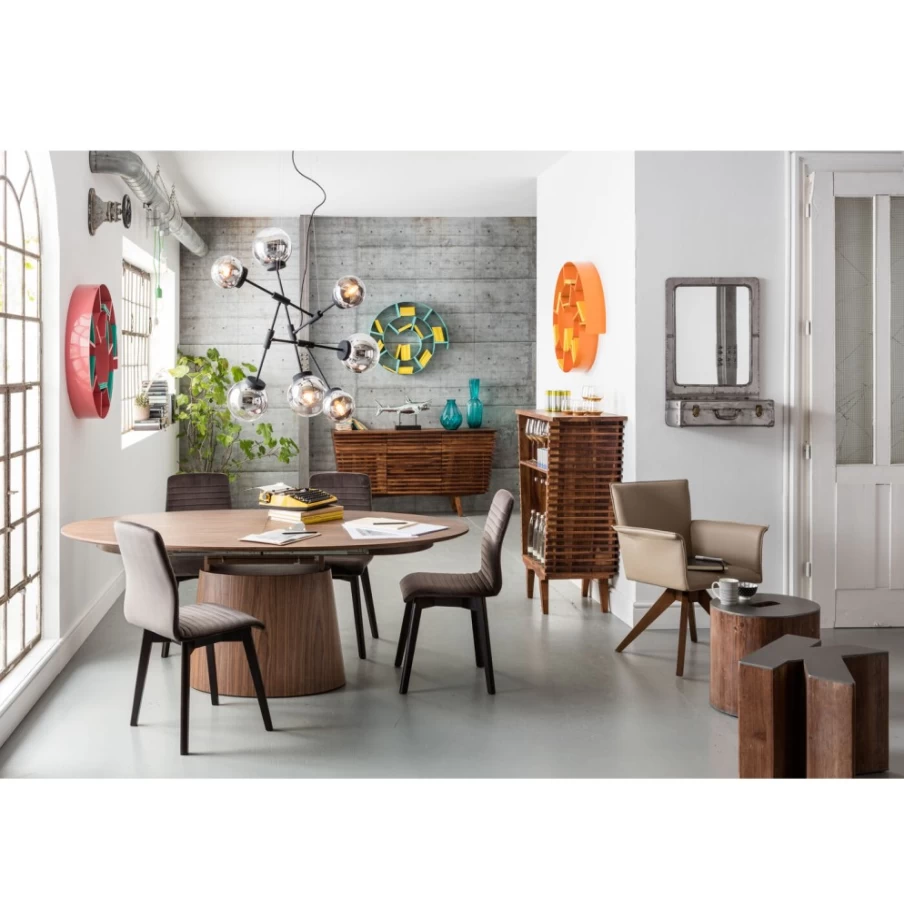 KARE Design Benvenuto Walnut Extension Dining Table 200 x 110 cm Expandable to 250 cm