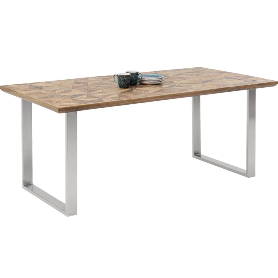 "KARE Design Table Stars Chrome - Modern Dining Table 180x90cm - Stylish Home Decor"