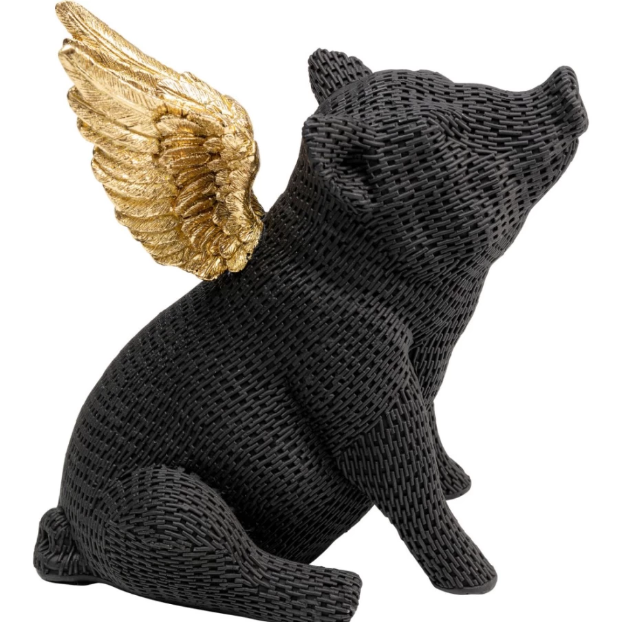 KARE Design Angel Piglet Decorative Figurine - 20cm Porcelain Collectible Gift