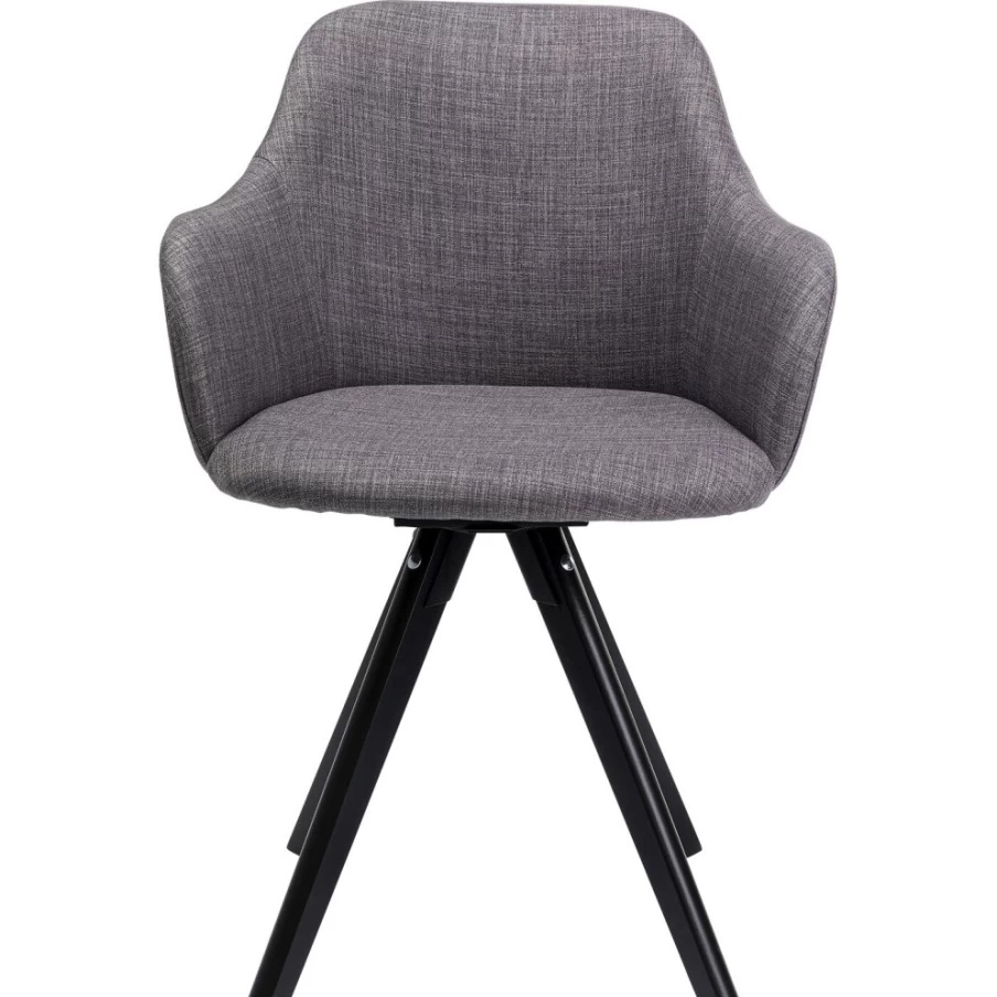 "KARE Design Swivel Armchair Madame Grey - Modern Rotating Lounge Chair"