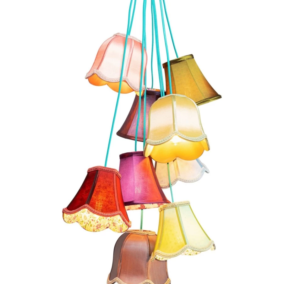 KARE Design Modern Floral Pendant Lamp - Saloon Flowers 9 Lighting for Dining Room & Living Room