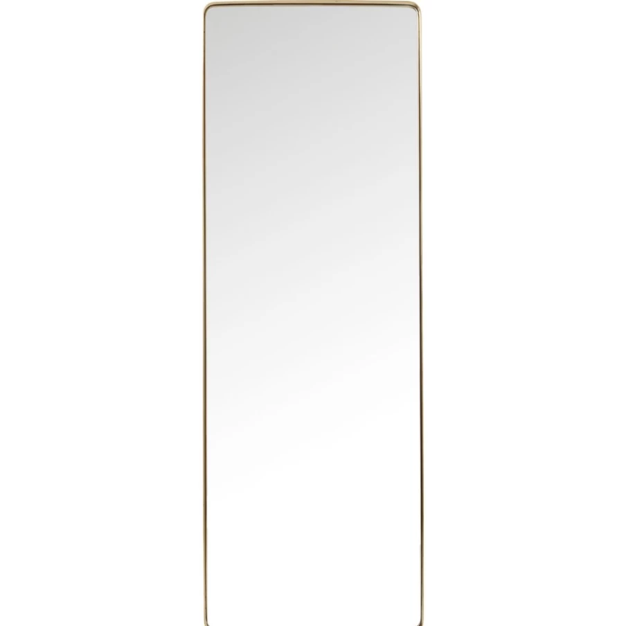KARE Design Modern Rectangular Brass Mirror 70X200Cm Curved Edge Wall Decor