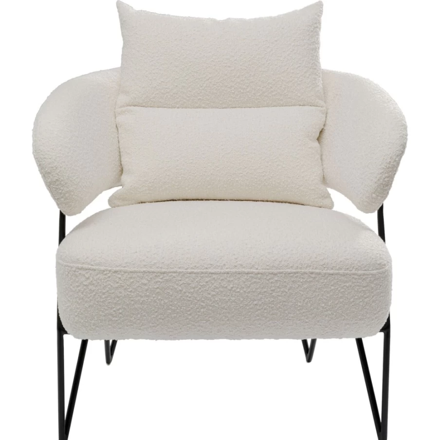 "KARE Design Peppo Modern White Armchair – Stylish Accent Chair for Living Room"