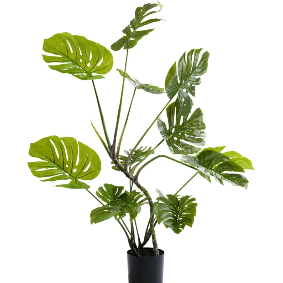 KARE Design Modern Monstera Deco Plant for Home Decor - 110cm Tall Artificial Tropical Leaf