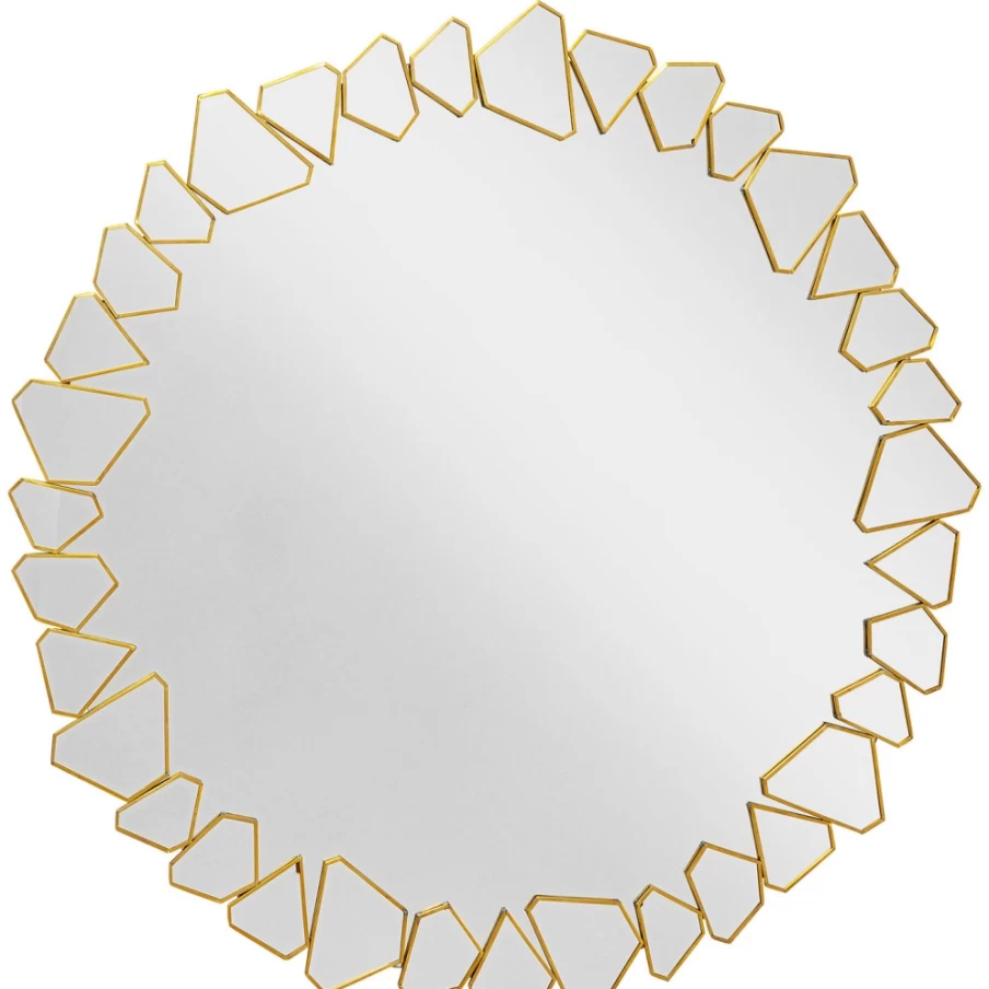 KARE Design Modern Sunburst Wall Mirror - 80cm Round Decorative Sun Explosion Mirror for Home Decor
