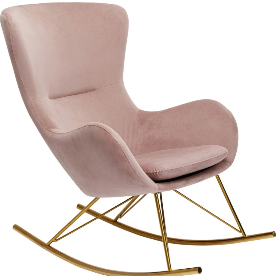 KARE Design Oslo Rose Modern Rocking Chair - Stylish Nursery & Living Room Accent Furniture