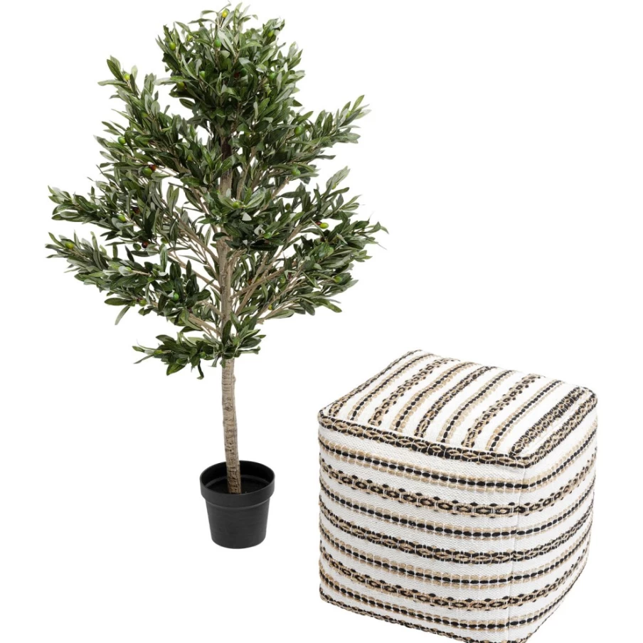 KARE Design Artificial Olive Tree 120cm - Realistic Fake Potted Plant for Home & Office Decor