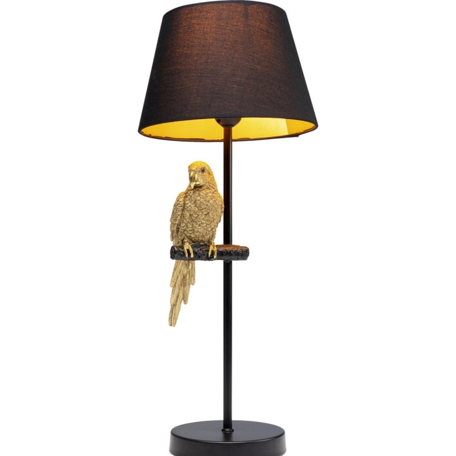KARE Design Modern Gold Parrot Table Lamp - 56cm Animal-Themed Decorative Lighting