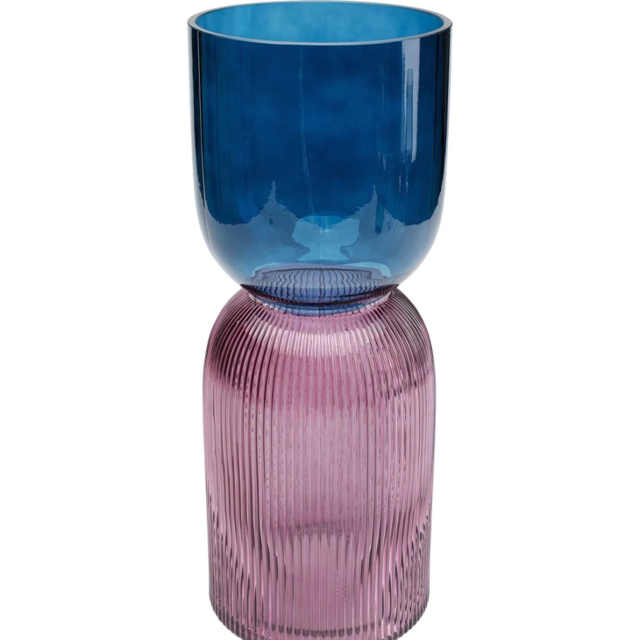 "KARE Design Modern Blue and Purple Vase – 40cm Tall Decorative Duo Tone Home Decor"