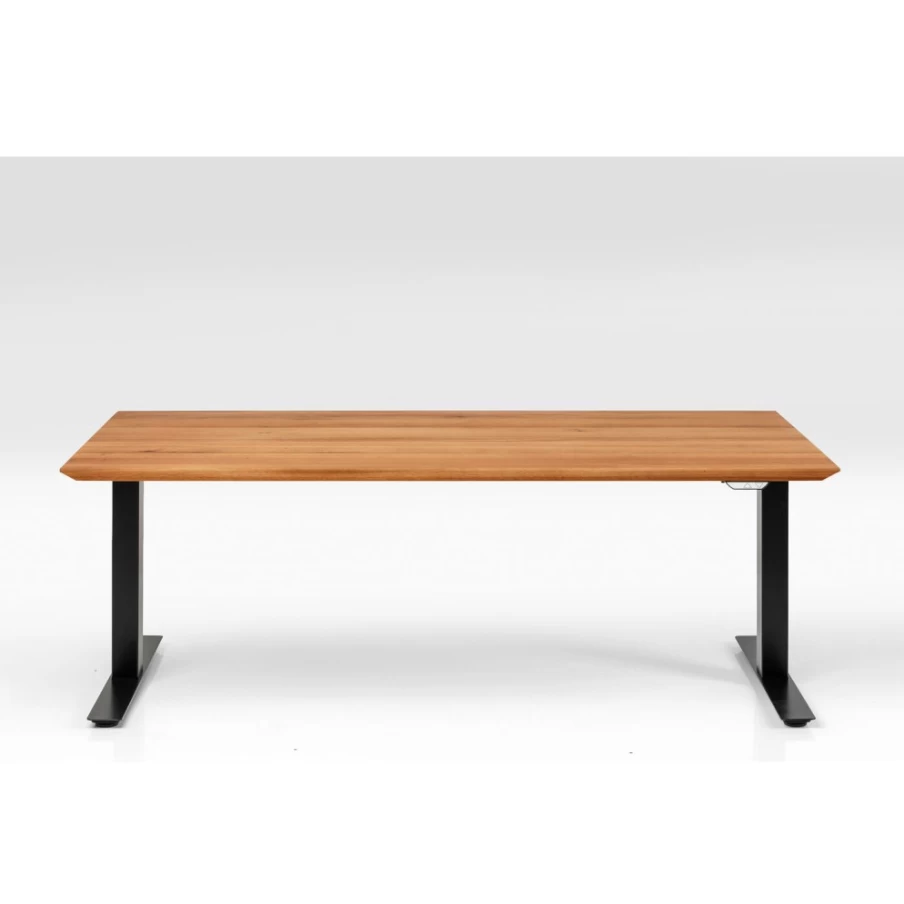 KARE Design Modern Oak Office Desk 200x100cm - Black Symphony Writing Desk for Home & Workspace