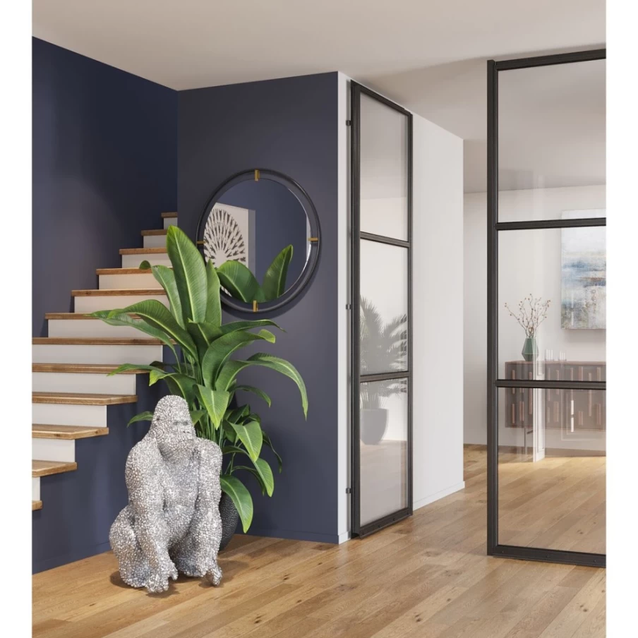 KARE Design Modern Shiny Silver Gorilla Statue - 80cm Tall Decorative Figurine for Home & Office