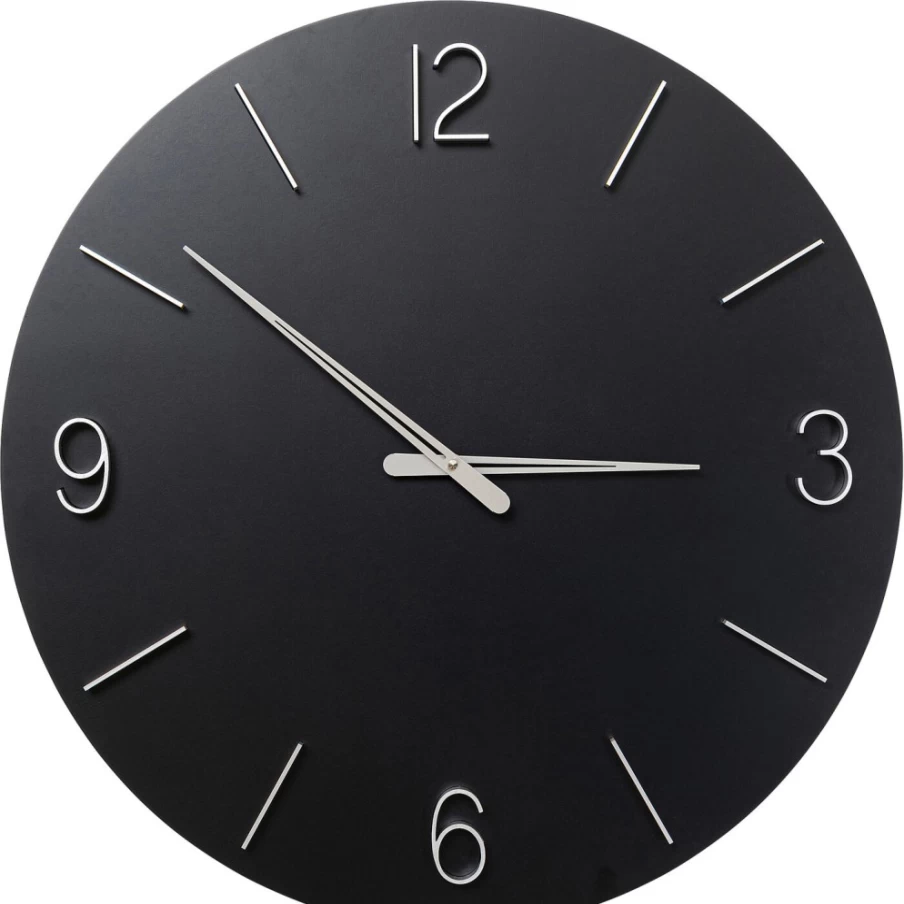 "KARE Design Oscar Black Wall Clock 60cm Modern Round Decorative Clock for Home & Office"