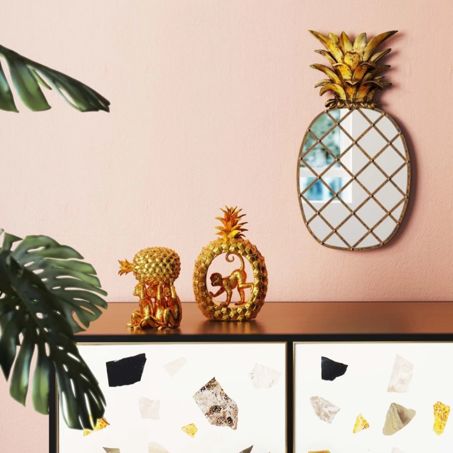 KARE Design Modern Pineapple Sculpture 23cm Home Decor Figurine