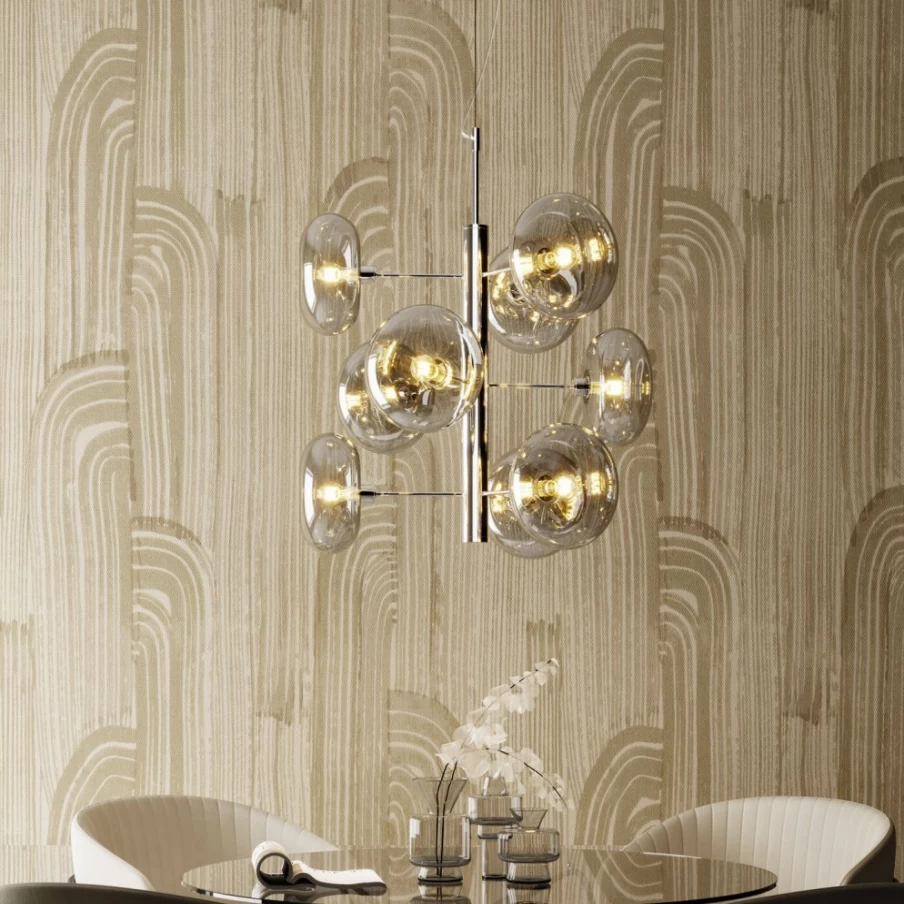 KARE Design Modern Chrome Pendant Lamp - Sleek Ceiling Light for Contemporary Interiors