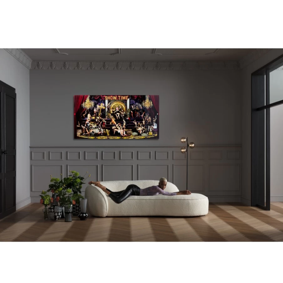 KARE Design Modern Picture Glass Showtime Mirror 180x90cm - Large Decorative Wall Mirror for Living Room