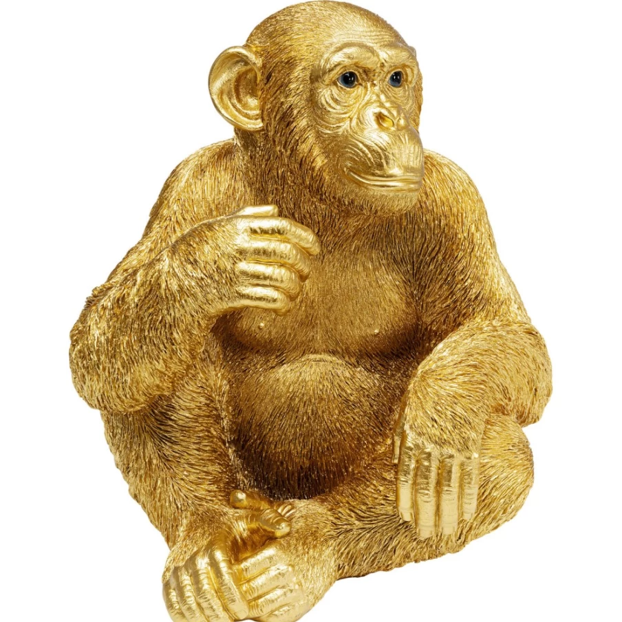 KARE Design Modern Gold Baby Ape Sculpture 53cm Home Decor Statue