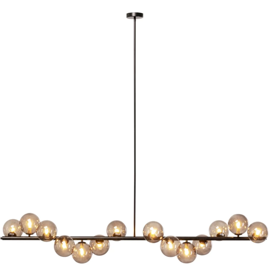 KARE Design Modern Black Scala Balls Pendant Lamp - 155cm Adjustable Hanging Light for Dining Room