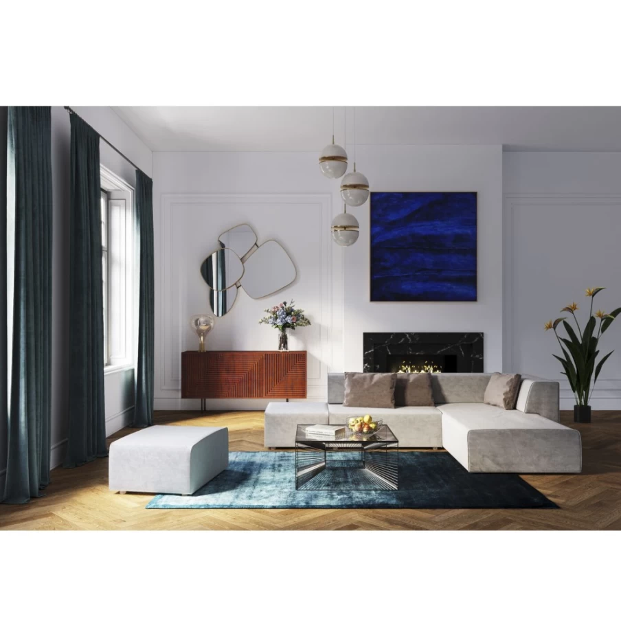 KARE Design Modern Corner Sofa "Infinity Vegas" in Grey - L-Shaped Sectional Sofa for Living Room
