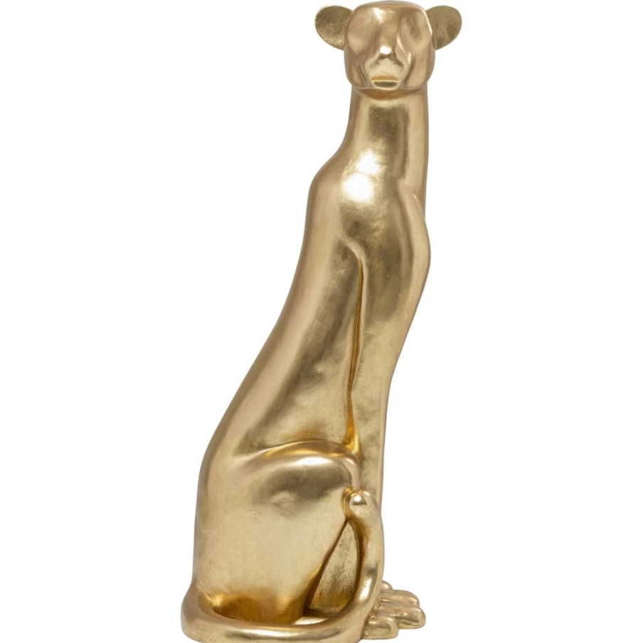 KARE Design Modern Gold Leopard Sculpture - 150cm Luxury Decor Figurine for Home & Office