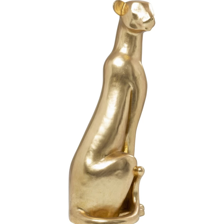 KARE Design Modern Gold Leopard Sculpture - 150cm Luxury Decor Figurine for Home & Office