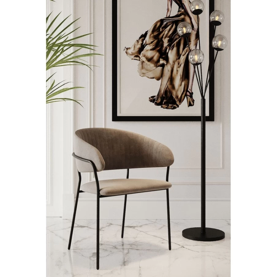 "KARE Design Belle Brown Armchair Set of 2 - Modern Lounge Chairs with Armrests"