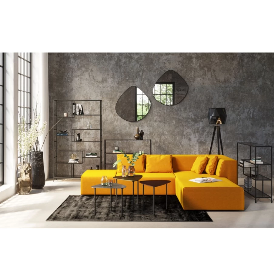 KARE Design Infinity Corner Sofa with Ottomane in Amber - Right Sectional for Modern Living